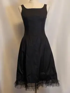 美品】D&G プリーツワンピース チャコールグレー 40 ノースリーブ