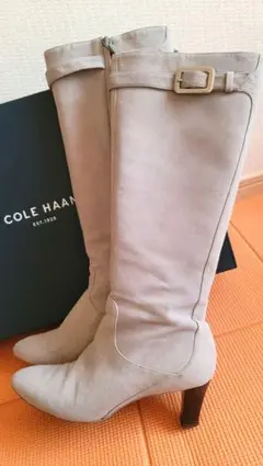 コールハーン  グレージュ  ロングブーツ