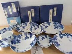 【新品】北大路 魯山人写し　古染葡萄絵まとめ売りのサムネイル