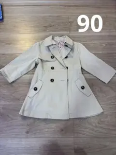 キッズコート 90 ダブルボタン　トレンチコート　　セレモニー　薄手