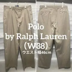 ラルフローレン　ワイドチノ　ライトベージュ　W38 XL 2XL