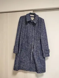 ジェットセットソロプラス　LENER チェスターコート 36 ネイビー・ホワイト