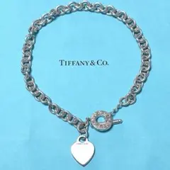 【美品】41.2cm ティファニー ハート トグル ネックレス シルバー925