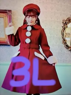 クラロリくる実 コート ノエルドメモワール L しまむら ワインレッド