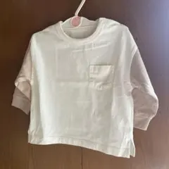 UNIQLO AIRism ベビーTシャツ 80 ホワイト/ベージュ