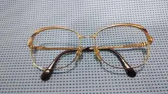 昭和レトロ　バイオレットメタルフレーム　未使用品