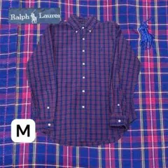 【346】Ralph Lauren チェック長袖シャツ　Mサイズ