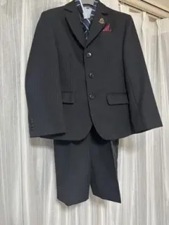 ANYFAM 黒 ストライプ フォーマルスーツ130