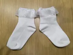 petit main フリル付きソックス ホワイト　セレモニー
