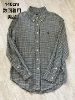 Ralph Lauren チェック柄 ボタンダウン長袖シャツ 140cm