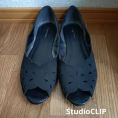 studio CLIP スタディオクリップ フラットシューズ スェード ブラックのサムネイル