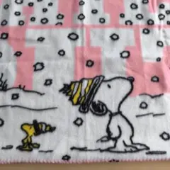 スヌーピー フリースブランケット 約55cm x 90cm