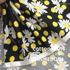 dr511-2◆50cm◆SM◆綿100%シャーティング生地◆花柄+ドット