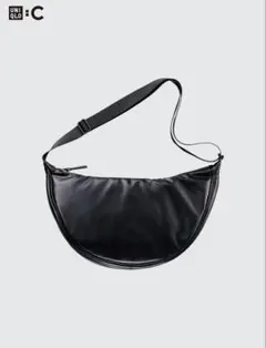 UNIQLO C レザータッチラウンドショルダーバッグ