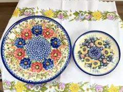 ポーランド食器 ポーリッシュポタリー 大皿 中皿プレートセット