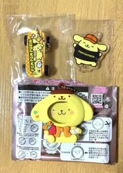 サンリオ アクリルスケボーチャーム フォトバッジ付きマスコット ポムポムプリン