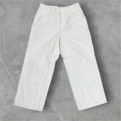 ホワイト ワークパンツ ゴムウエスト