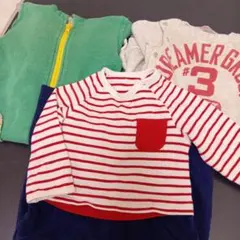 真冬対策　厚めロンパース 3点セット