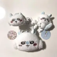 ちいかわ　ぬいぐるみパスケースポーチ②　モモンガ　シュシュ　セット売り