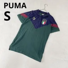 PUMA プーマ メンズ イタリア代表 半袖 ポロシャツ グリーン ネイビー S
