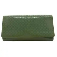 GUCCI グッチ マイクロGG シマ クラッチバッグエナメル グリーン 