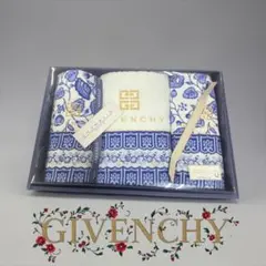 新品GIVENCHY ジバンシー★タオルセット3枚　ブルー　刺繍