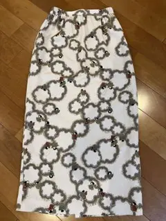 値下げ　詩仙堂　by HITOSHI 可愛い日本人形柄　ロングスカート　ちりめん