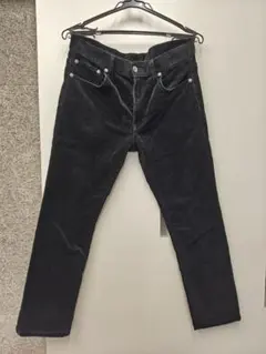美品✨️GU コーデュロイスリムパンツ　ブラック