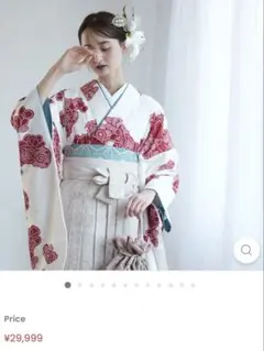 小柄な方 白地 総絞り 単品振袖 花柄 扇面文様 成人式 卒業式 謝恩会に 