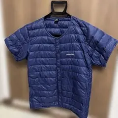 モンベル　スペリオダウンラウンドネックT men's Sサイズ ネイビー