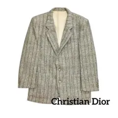 クリスチャンディオール　テーラードジャケット　ツイード　CD裏地　Dior