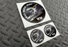 【F-16 DEMO WILD WEASEL】防水ステッカー 3枚セット 黒
