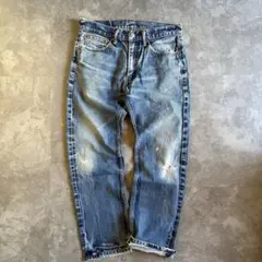 リーバイス 505 ストレート W32 L30 鬼ヒゲ グランジ フェード 古着