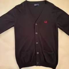 FRED PERRY ブラック カーディガン L