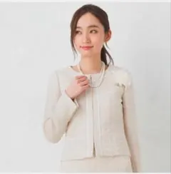 リオマル　ツイードジャケット　ベージュ　11号L size