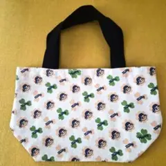 【郵便局限定】 ペコちゃん ミルキー柄 ランチトートバッグ 四つ葉 帆布のサムネイル