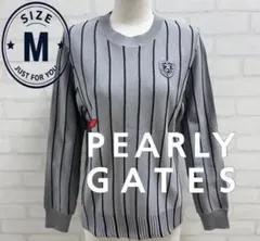 ★美品★ PEARLY GATES ゴルフウェア グレー ストライプ セーター