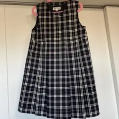ELLE チェック柄 ノースリーブワンピース 130