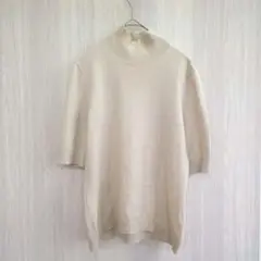 ジョルジュレッシュ カシミヤ混 ニット セーター ハイネック ベージュ M