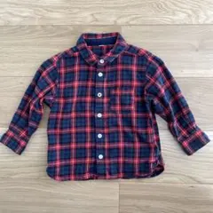 無印良品 シャツ 90cm チェック柄 長袖