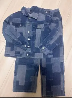 デニム　セットアップ　140センチ