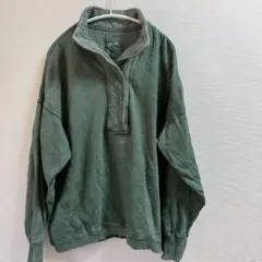 【美品】aerie エアリー 裏起毛 ハーフボタン プルオーバー スウェット S