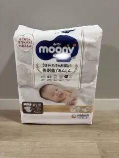 ムーニーナチュラル 新生児用 お誕生～5000g 62枚入
