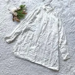 【訳あり】 アースミュージック (F) バンドカラーシャツ 長袖 シンプル 白