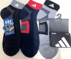 新品☆☆アディダスソックス☆３足セット！　24〜26【吸水1秒】つま先かかと厚地
