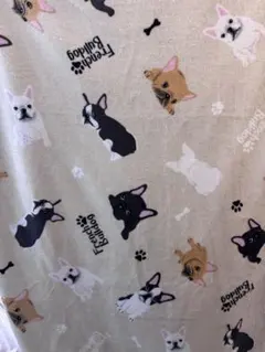 新品未使用 ひざかけ 70×100 裏ボア ブランケット わんちゃん 犬柄