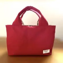 赤色 の帆布トートバッグ　【S size】ハンドメイド