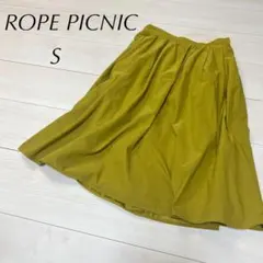 ROPE PICNIC 膝丈スカート（S）フレアスカート　ウエストゴム