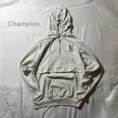Championリバースウィーブ古着ハーフジップパーカーロゴ刺繍スケーターY2K