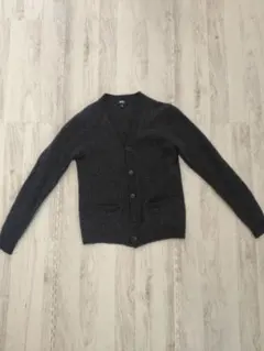 【UNIQLO】プレミアムラムVネックカーディガン メンズ Sサイズ ブラック